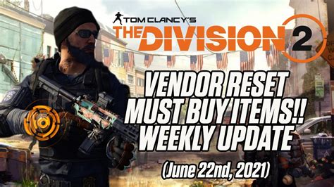 The sheet will be automatically updated when they are done, even if they haven't posted their weekly thread. . Division 2 vendor reset